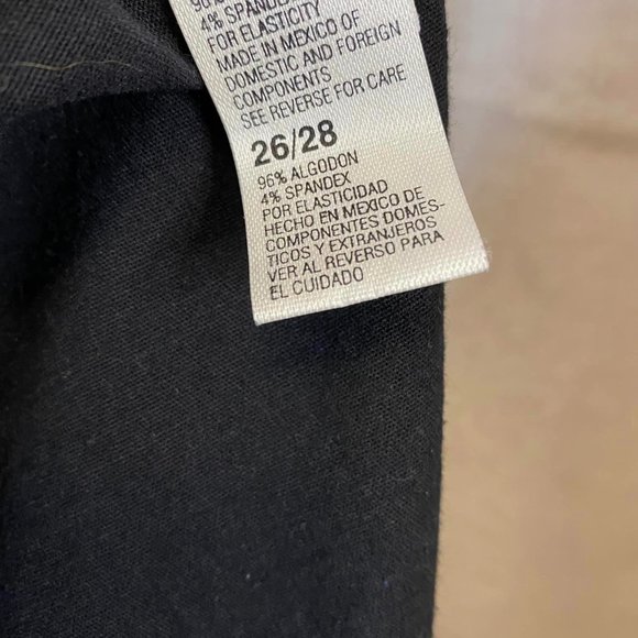 Size 26/28 Faded Glory Stretch Black Elastic Waist Pants - Picture 8 of 8